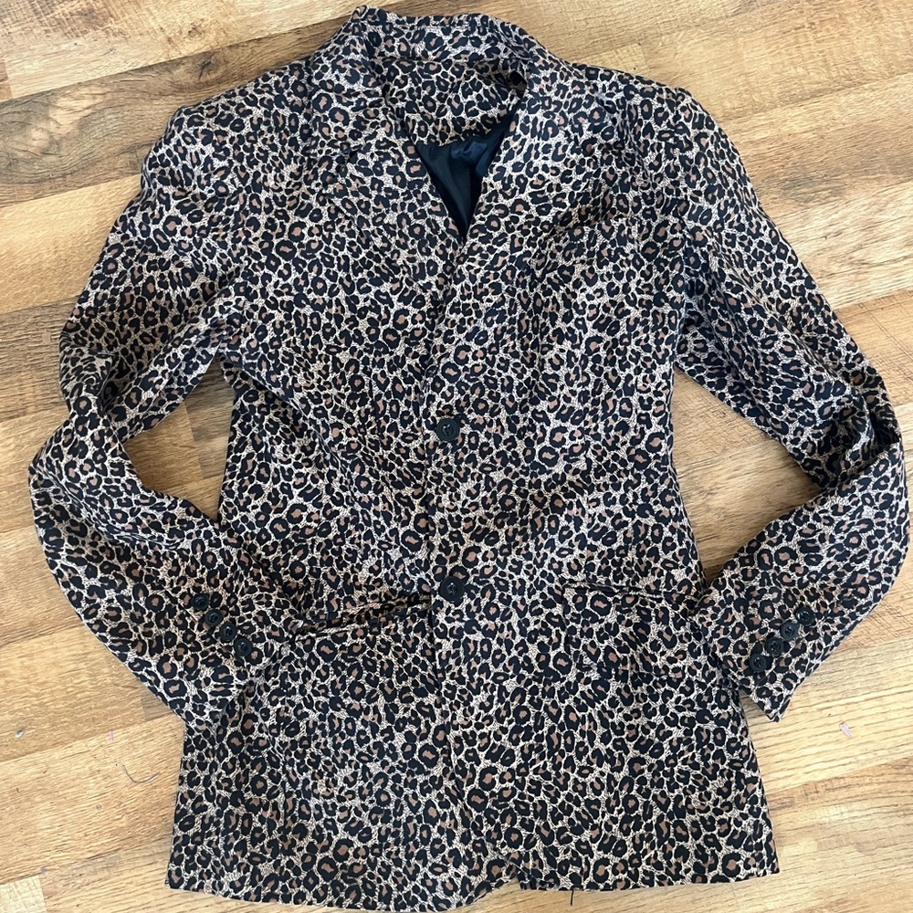 Leopard Print Blazer